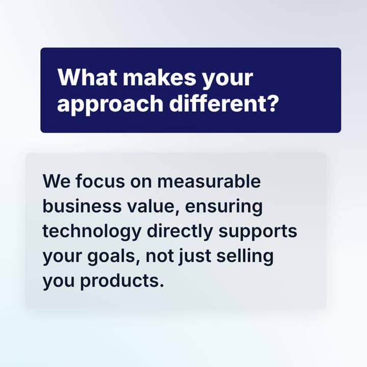 A twin answering the question: what makes your approach different?